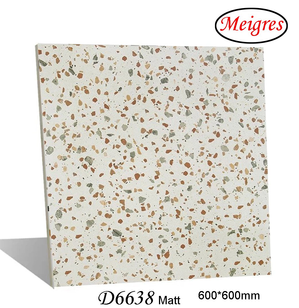 Terrazzo (concrete) Design Matt Finish Glazed Porcelain Tile (600X600, 600X1200mm)