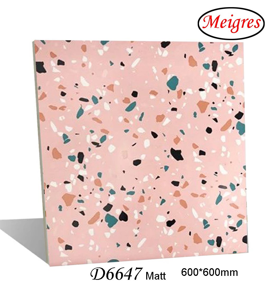 Terrazzo (concrete) Design Matt Finish Glazed Porcelain Tile (600X600, 600X1200mm)