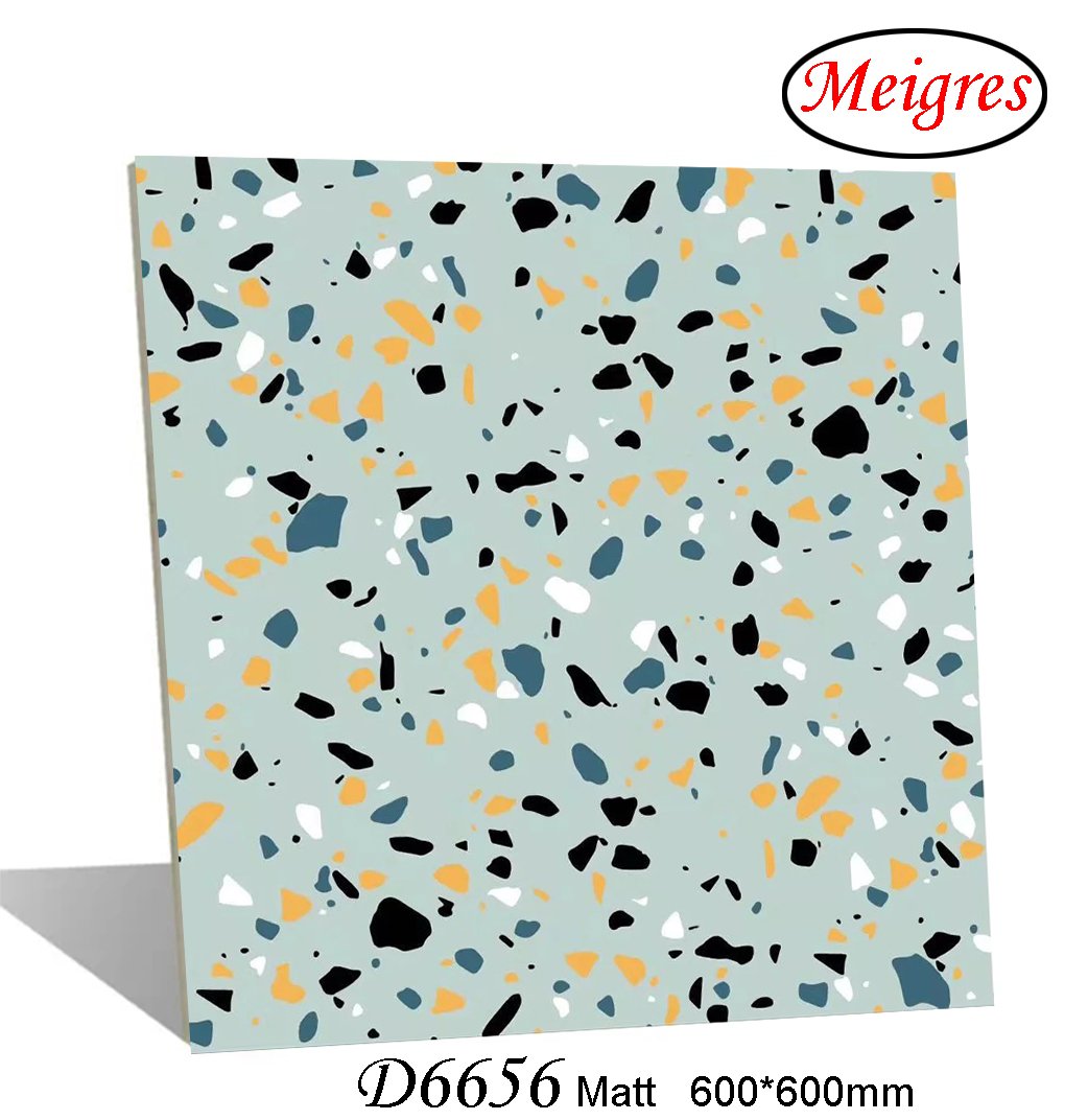 Terrazzo (concrete) Design Matt Finish Glazed Porcelain Tile (600X600, 600X1200mm)