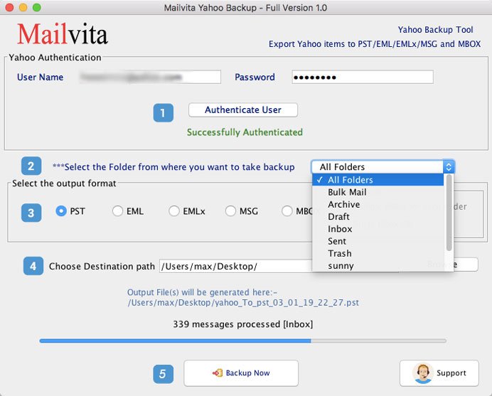 Mailvita Yahoo Backup for Mac Software