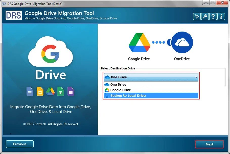 DRS Softech Google Drive Migration Tool