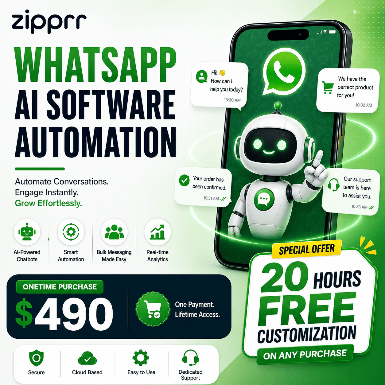 Zipprr WhatsApp Marketing Software – All-in-One for Sale