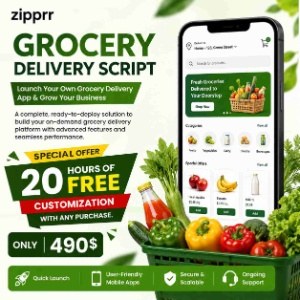 Launch a Grocery Delivery App for $490 with Zipprr