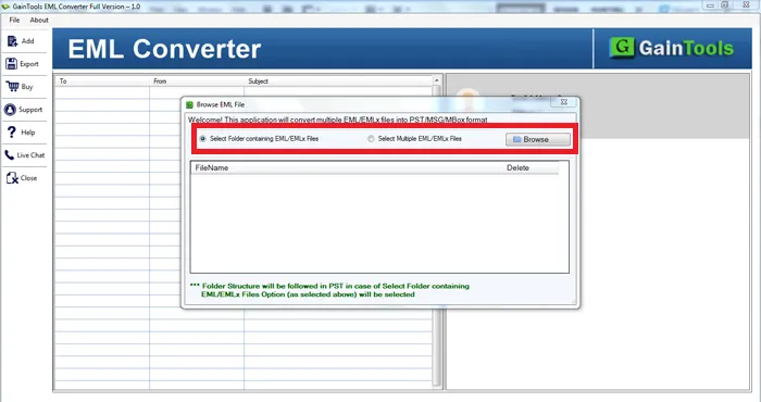 GainTools EML to PST Converter