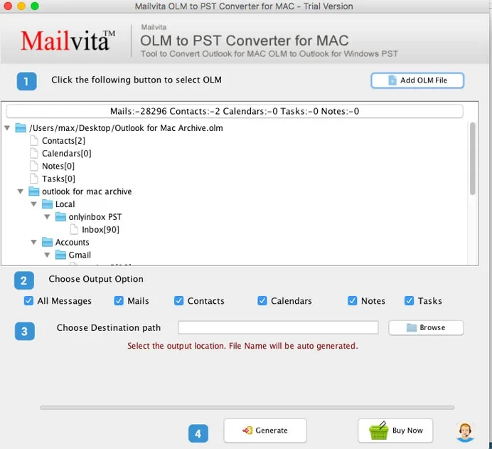 Mailvita OLM to PST Converter for Mac