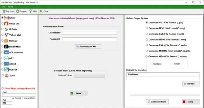 GainTools Cloud Backup Tool
