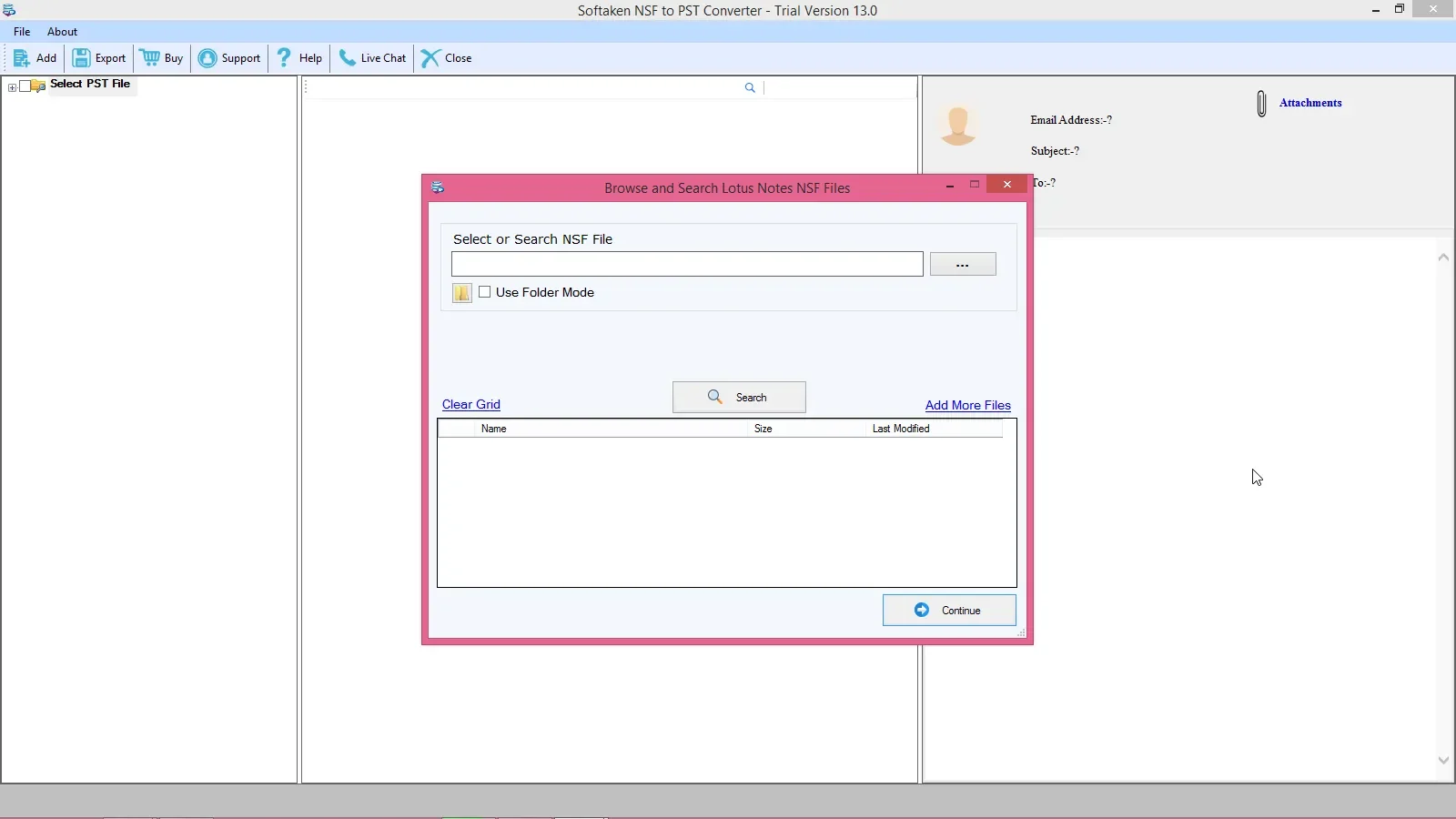 Softaken NSF to PST Converter